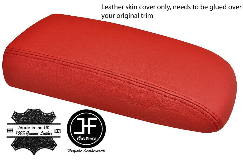RED REAL LEATHER ARMREST COVER FITS SAAB 9-7X 97X 2005-2009 CUSTOM NEW