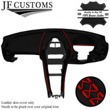 RED LUX STITCH LEATHER DASH DASHBOARD COVER FITS MERCEDES SLK R171 04-11