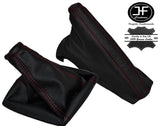 RED STITCH LEATHER GEAR & HANDBRAKE FITS VAUXHALL OPEL TIGRA B TWINTOP 04-09
