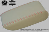 RED STITCHING BEIGE LEATHER ARMREST COVER FITS MG MGR V8 1992-1995 CUSTOM NEW