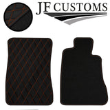 ORANGE DIAMOND STITCH VINYL 4X TAILORED FLOOR CARPETS FOR LEXUS GS 300 07-13 JF1