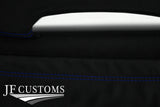 BLUE STITCH 2X DOOR CARD KIT LEATHER COVERS FITS MERCEDES SLK R171 04-11