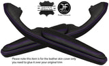 PURPLE STITCH 2X DOOR HANDLE ARMREST LTHR COVERS FITS BMW E46 CONVERTIBLE COUPE
