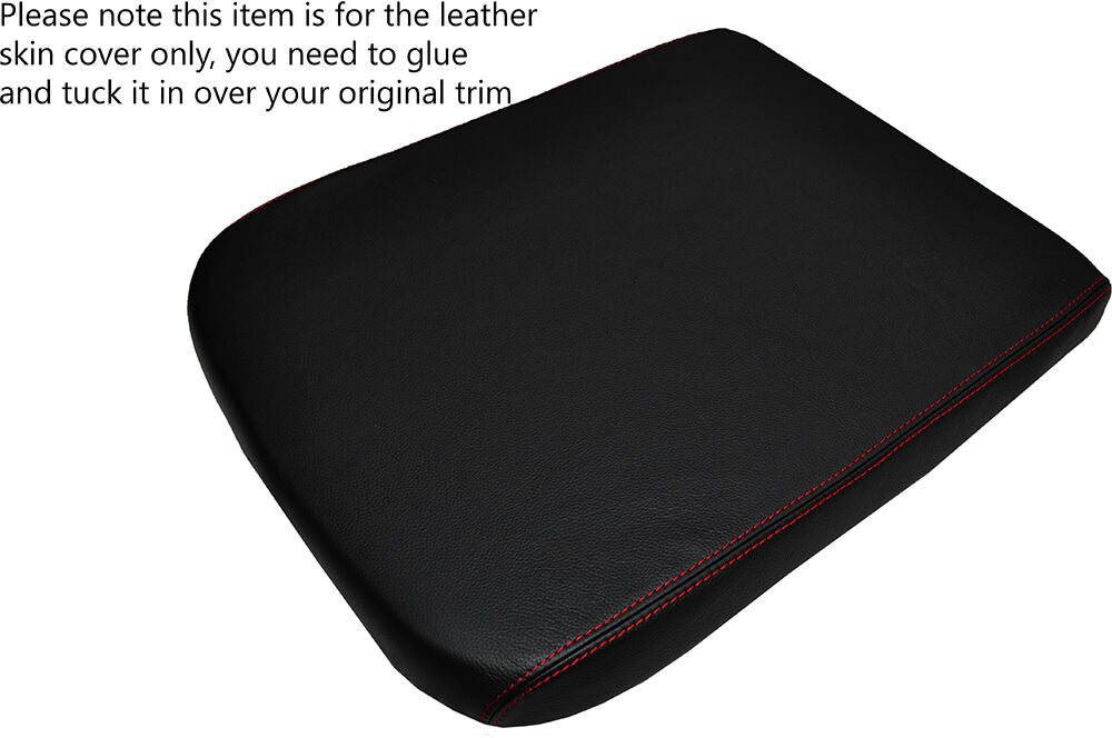 RED STITCH ARMREST LID LEATHER SKIN COVER FITS DODGE RAM 1500 2500 2002-2005