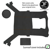 BROWN STITCH DARK GREY LUXE SUEDE HEADLINER SUN ROOF COVER FOR BMW E30 COUPE