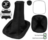 BLACK BLACK LEATHER GEAR GAITER+METAL FRAME+TOP RING FOR TOYOTA MR2 MK3 2000-07