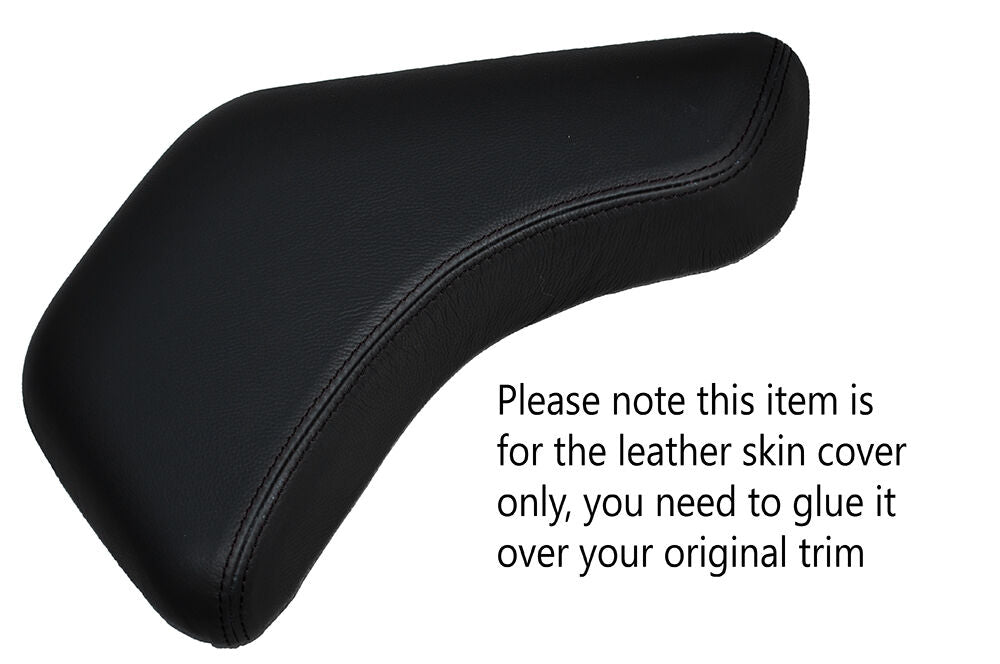 BLACK STITCH 2X HEADRES PILLAR TRIM LEATHER COVERS FITS SMART FORTWO 450 98-07