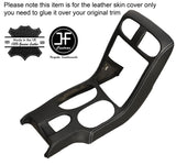 WHITE STITCH CONSOLE SHIFT BEZEL SURROUND LEATHER COVER FITS CORVETTE C6 05-13