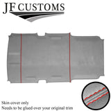 RED STITCH L GREY LUXE-SUEDE HEADLINER COVER FOR HUMMER H3 05-11 STYLE 1