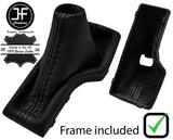 BLACK STITCH AUTOMATIC GEAR GAITER+PLASTIC FRAME FITS HYUNDAI SONATA 2015-2019