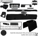 BLACK STITCH LEATHER COVERS FOR DEFENDER 90 83-06 INTERIOR REUPHOLSTERY MID KIT