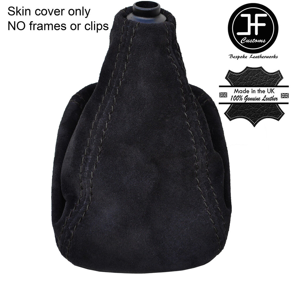 BLACK STITCH REAL SUEDE MANUAL GEAR GAITER FOR TOYOTA MR2 MK3 SPYDER 2000-2007