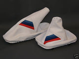 FITS BMW E36 E46 TRI STRIPE 1991-1998 SET OF GAITERS-GENUINE LEATHER CUSTOM NEW