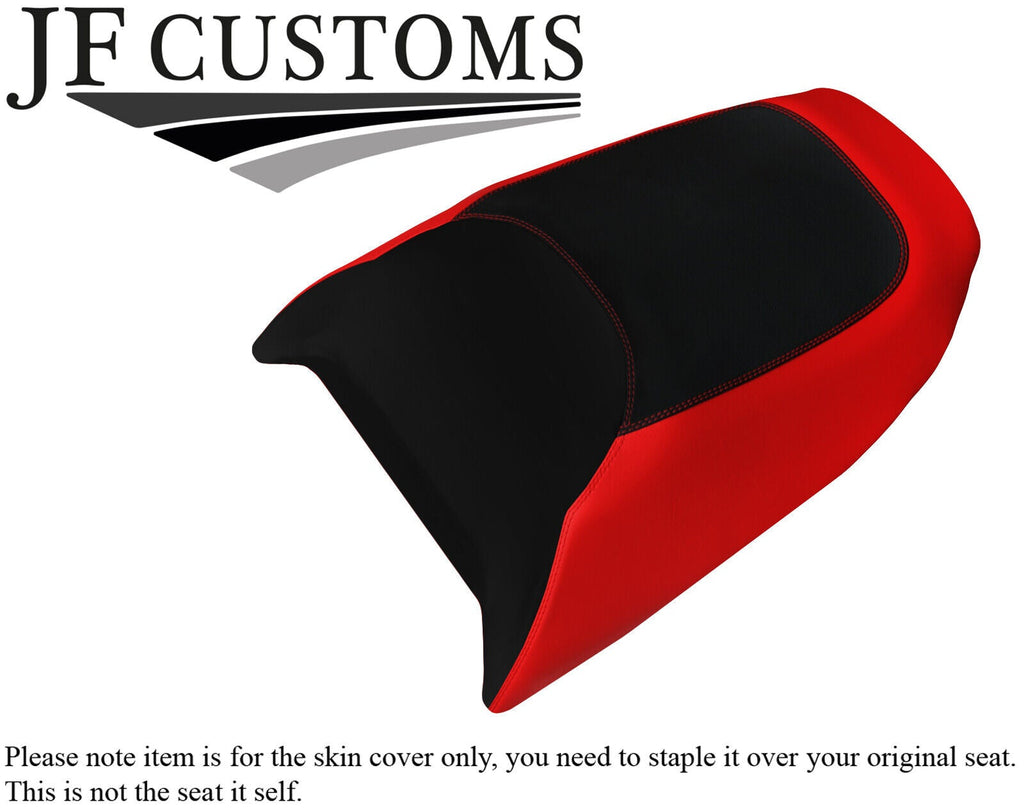 BLACK & BRIGHT RED VINYL CUSTOM FOR YAMAHA XL700 XL1200 98-04 REAR SEAT COVER