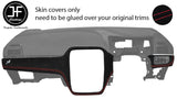 RED STITCH 2 PIECE DASH KIT TRIM SUEDE COVERS FITS FIAT GRANDE PUNTO 06-10