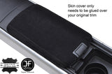 BLACK STITCHING REAL SUEDE FRONT ARMREST COVER FITS MAZDA RX8 2003-2012