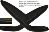 YELLOW STITCH 2X REAR DOOR HANDLE ARMREST COVER FITS AUDI A3 8P RS3 S3 04-12 5DR