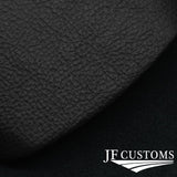 BLACK LEATHER 2X DOOR HANDLE TRIM COVERS+FRAMES FITS FIAT 500 07-16 CUSTOM NEW