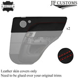RED STITCH LEATHER 2X REAR DOOR CARD TRIM COVER FOR RANGE ROVER L494 13-21