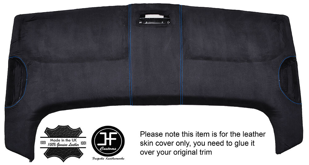 BLUE STITCH STORAGE ROOF HEADLINING LUXE SUEDE COVER FITS VW CADDY MK3 05-15