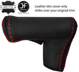 RED STITCH AUTOMATIC GEAR KNOB TOP GRAIN LEATHER COVER FOR BMW 3 E30 81-92