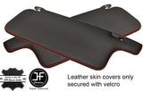 RED STITCHING 2X SUN VISORS REAL LEATHER COVERS FITS MAZDA RX7 FC 1986-1991