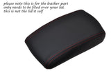 RED STITCHING LEATHER ARMREST SKIN COVER FITS CITROEN C4 2004-2010 CUSTOM NEW