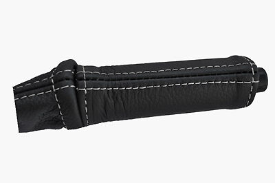 white stitch FITS PORSCHE 924 944 75-91  LEATHER HANDBRAKE HANDLE COVER