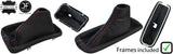 BLACK & TRI STITCH LEATHER AUTOMATIC GAITERS PLASTIC FRAME FOR BMW X5 E53 00-06