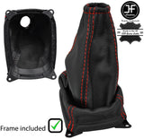 RED STITCH LEATHER MANUAL GEAR BOOT+PLASTIC FRAME FITS DAEWOO MATIZ 98-05