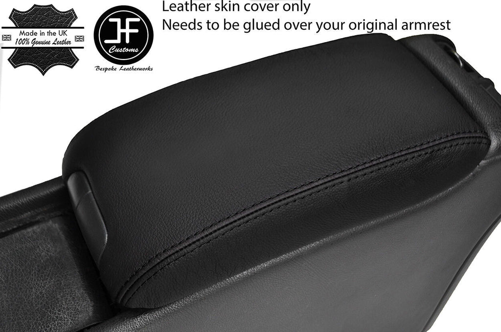 BLACK & BLACK ARMREST LEATHER COVER FOR MERCEDES C CLASS C203 W203 COUPE 01-07