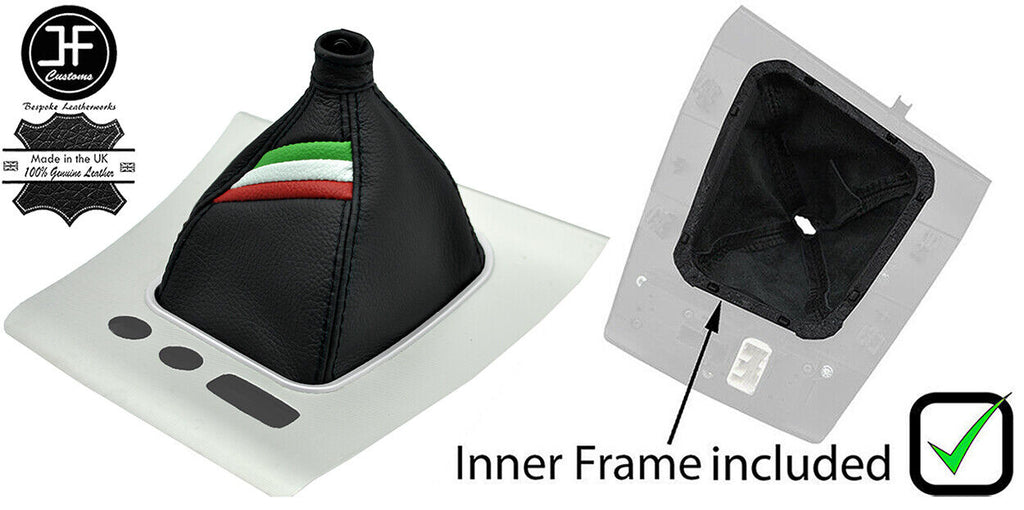BLACK STITCH ITALIAN STRIPE GEAR+PLASTIC FRAME FOR ALFA ROMEO BRERA 06-11