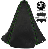 GREEN STITCHING MANUAL LEATHER GEAR STICK GAITER FOR PEUGEOT 205 & GTI