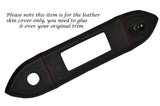 RED STITCH RADIO SURROUND LEATHER SKIN COVER FITS FORD ANGLIA 105E 106E 123