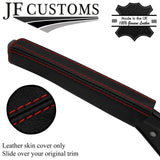 D RED STITCH TOP-GRAIN LEATHER HANDBRAKE HANDLE COVER FOR PEUGEOT 405 87-97