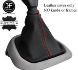RED STITCHING MANUAL LEATHER GEAR STICK GAITER FITS HYUNDAI I10 2014-2017