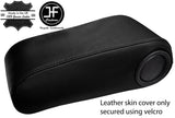 BLACK TOP GRAIN REAL LEATHER ARMREST COVER FOR MERCEDES W124 1993-1996