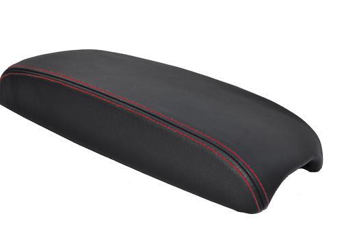 FITS MAZDA 6 ARMREST LID LEATHER COVER  08+ red stitch CUSTOM NEW MADE IN UK