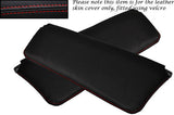 RED STITCHING FITS FORD ESCORT MK1 2X SUN VISORS LEATHER SKIN COVERS ONLY