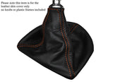 ORANGE STITCHING MANUAL LEATHER GEAR GAITER FITS FORD RANGER 2012-2015