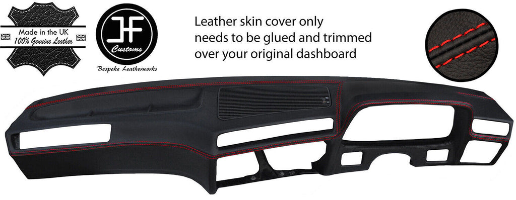 RED STITCH DASH DASHBOARD REAL LEATHER COVER FITS BMW E23 7 SERIES 1977-1986