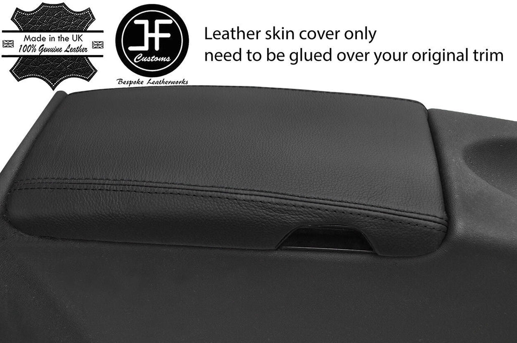 BLACK & BLACK ARMREST LID REAL LEATHER COVER FITS MERCEDES SLK R171 2004-2011