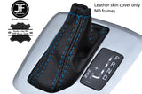 BLUE STITCH TOP GRAIN LEATHER AUTO AUTOMATIC GEAR GAITER FOR VOLVO XC90 02-14