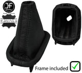 BLACK BLACK STRIPE LEATHER GEAR GAITER+PLASTIC FRAME FITS SEAT TOLEDO 99-04