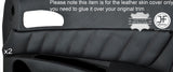 BLACK STITCH 2X FRONT DOOR CARD TRIM LEATHER COVERS FITS ALFA ROMEO 166 98-07