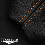 FITS RENAULT MASTER 2004-2010 ORANGE STITCH LEATHER GEAR COVER CUSTOM NEW