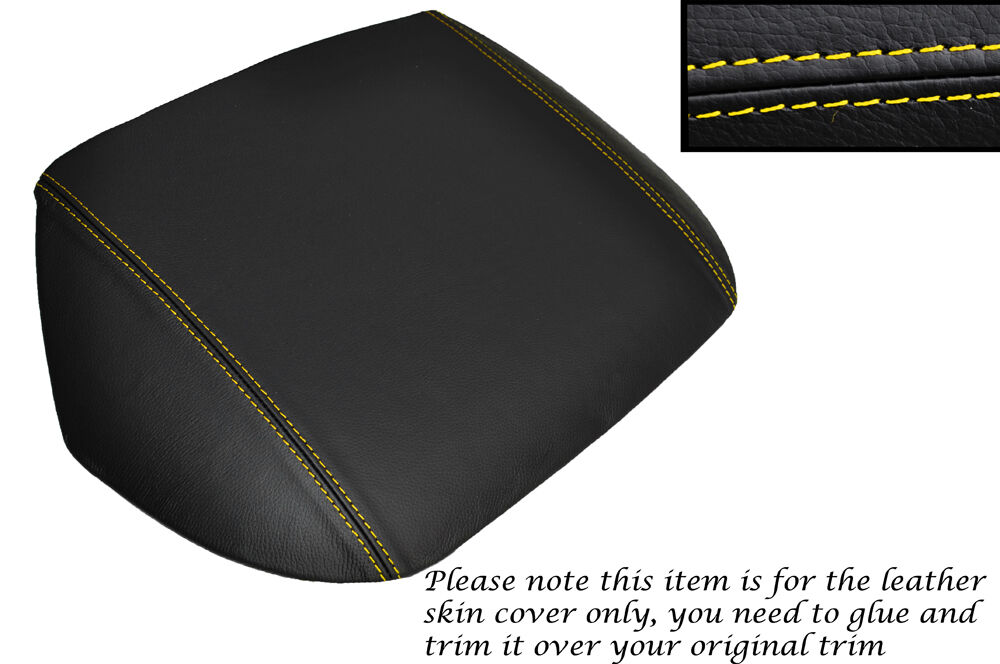YELLOW STITCH SPEEDO HOOD TRIM LEATHER SKIN COVER FITS TOYOTA MR2 MK1 AW11 84-90