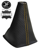 YELLOW STITCH CARBON VINYL GEAR FITS SEAT LEON MK2 FR CUPRA TOLEDO MK3 ALTEA XL
