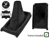 BLACK STITCH LEATHER MANUAL GEAR GAITER+PLASTIC FRAME FOR HONDA CIVIC 1996-2001