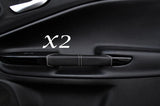 GREY STITCH FITS  ALFA ROMEO GIULIETTA 10-13+ 2X FRONT DOOR HANDLE LTHR COVERS